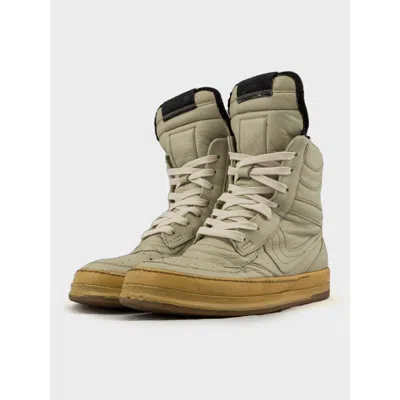 Pre-owned Rick Owens Aw06 Milk Dunk Hi-top Sneakers In White