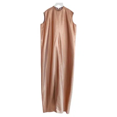 Pre-owned Rick Owens Aw17 Glitter Audrey Lame Maxi Dress Gown In Brown