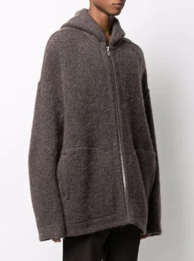Pre-owned Rick Owens Aw21  "gethsemane" Zipfront Peter Jacket 54 In Brown