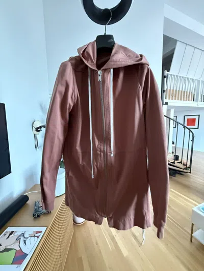 Pre-owned Rick Owens Babel Cyclamen Jacket Hoodie Size S In Pink