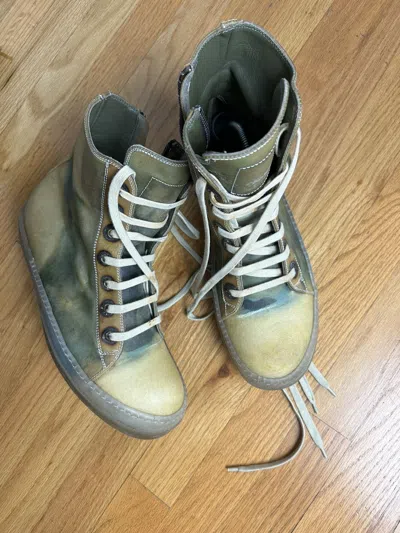 Pre-owned Rick Owens Babel Ramones Shoes In Green