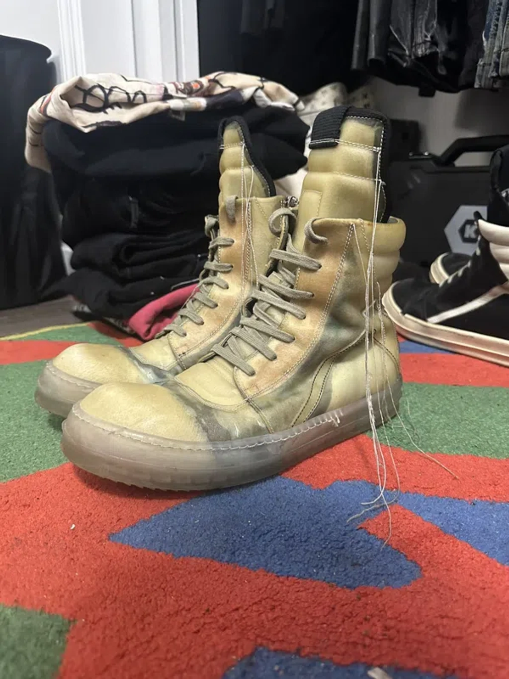 Pre owned Rick Owens Babel Translucent Ss19 Geobasket Made In Italy Shoes In Translucent White ModeSens