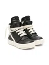Rick Owens Geobasket Leather High-top Sneakers In Black