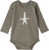 Rick Owens Baby Gray Concordians Bodysuit In Gray