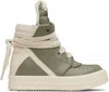 Rick Owens Kids Green Hollywood Geobasket Sneakers