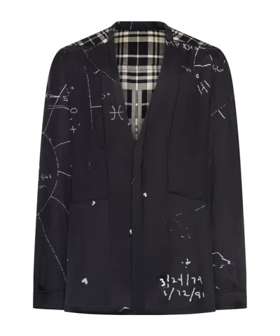 Rick Owens Back Checked Shirt In Black