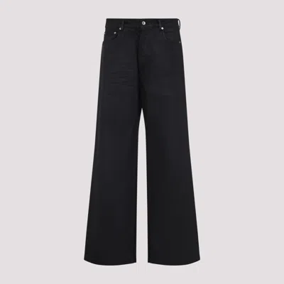 Rick Owens Back Wide Leg Jeans In Black