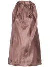 Rick Owens Bag Gathered-detail Silk Blouse In 粉色