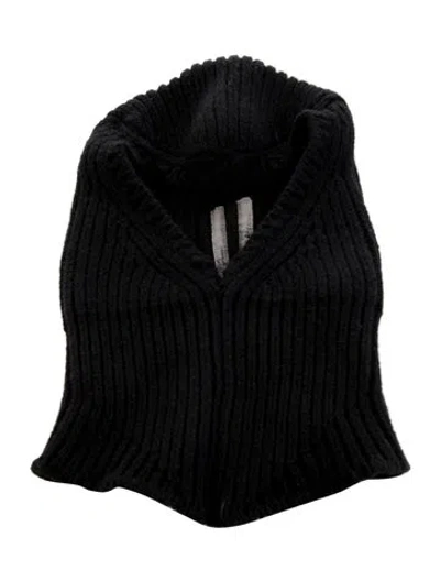Pre-owned Rick Owens Balacava W/tags In Black