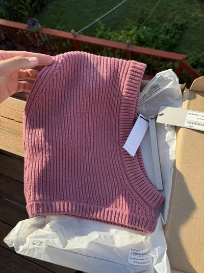Pre-owned Rick Owens Balaclava Hood In Pink