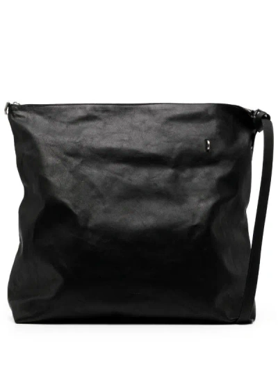 Rick Owens Leather Shoulder Bag In 09 Black