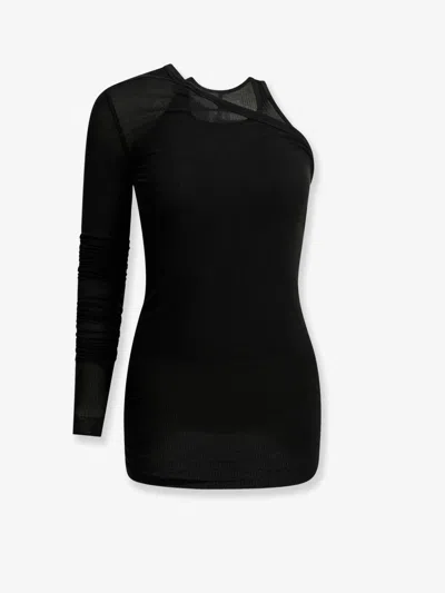 Rick Owens Banana Cotton Tank Top In Black
