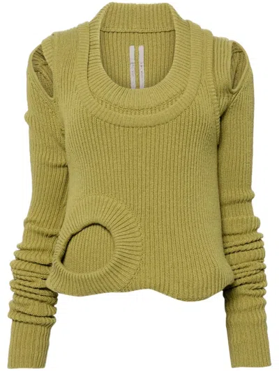 Rick Owens Banana Sweater In Green