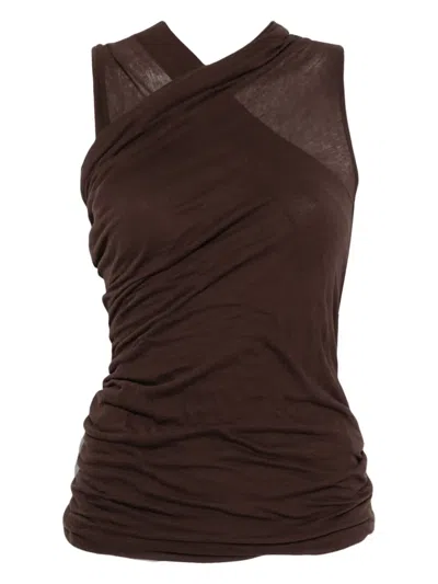 Rick Owens Banana Top In Brown