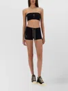 Rick Owens Band Top Set Drawstring Shorts Strapless In Black