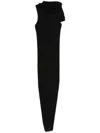 Rick Owens Bandaged Maxi Dress In Black