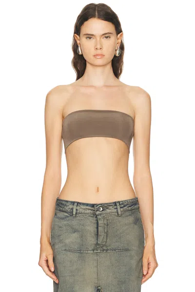 Rick Owens Bandeau Top In Brown