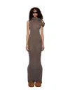 Rick Owens Banded T Dress Dust In Grey