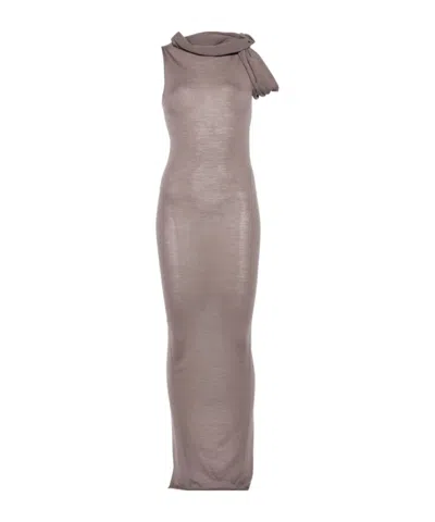 RICK OWENS BANDED T MAXI DRESS