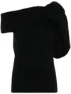 Rick Owens Porterville Asymmetric Wool-blend Top In Black