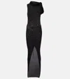 Rick Owens Maxikleid Banded T Aus Schurwolle In Schwarz