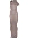 Rick Owens Women Banded T Wool Long Dress In Neutral