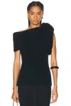 Rick Owens Porterville Asymmetric Wool-blend Top In Black