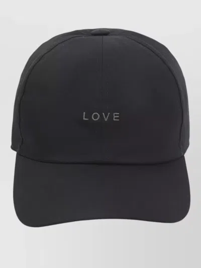 Rick Owens Baseball Cap Curved Brim Embroidered Logo In Black