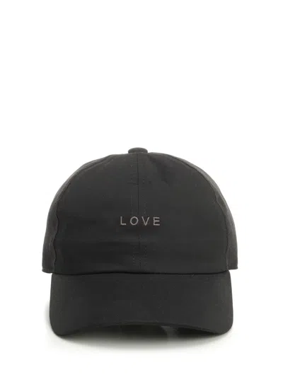 Rick Owens Baseball Cap Hats Black In Metallic