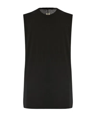 Rick Owens Basic Crewneck Sleeveless T-shirt In Black