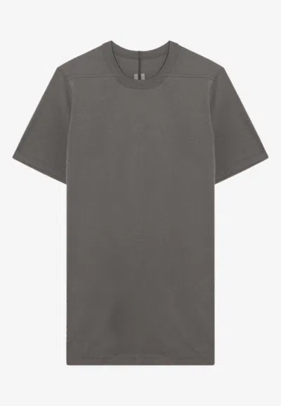 Rick Owens Basic Crewneck T-shirt In Gray