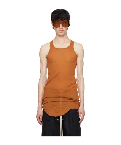 Rick Owens Orange Basic Tank Top In 53 Clay