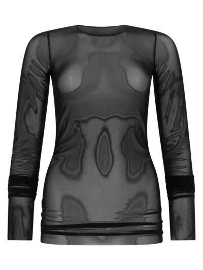 Rick Owens "basic Ls T" T-shirt In Black