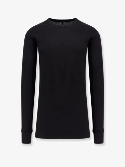 Rick Owens Basic Ls T Viscose Blend T-shirt In Black