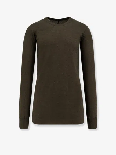 Rick Owens Basic Ls T Viscose Blend T-shirt In Green