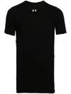 Rick Owens Gathered-detail Short-sleeved T-shirt In Black