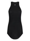 Rick Owens Rib Tank Sleeveless Racerback Curved Hem In Black