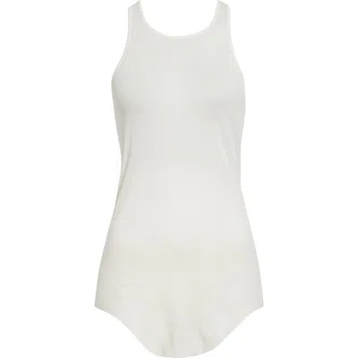Rick Owens Basic Rib Cotton Tank In White