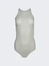 Rick Owens Basic Rib Tank In Beige