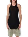 Rick Owens Basic Rib Tank In Black