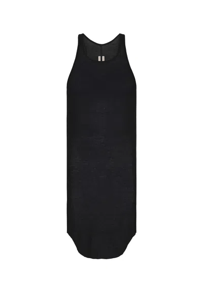 Rick Owens Basic Rib Tank In Black