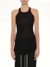 Rick Owens Basic Rib Tank In Black