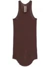 Rick Owens Men Basic Rib Tank Top In Brown