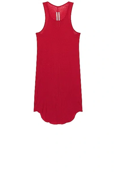 Rick Owens Basic Rib Tank In Cardinal Red