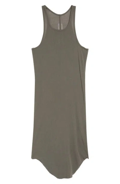 Rick Owens Basic Rib Tank In Green