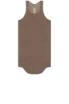 Rick Owens Basic Rib Tank In Dust