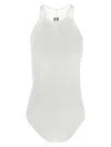 Rick Owens Basic Rib Tank In Ivory