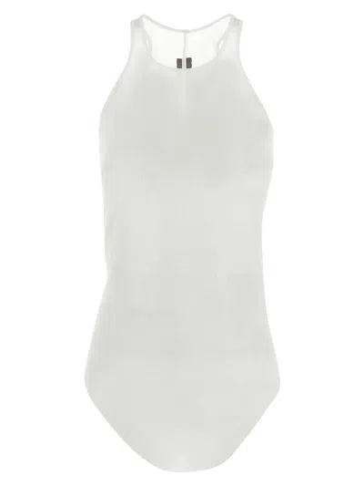 Rick Owens Basic Rib Tank In Ivory