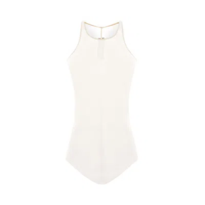 Pre-owned Rick Owens Basic Rib Tank 'natural' | White | Women's Size 40
