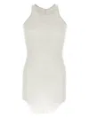 Rick Owens Basic Rib Tank Tops Green In White